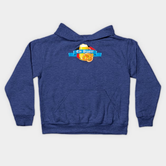 Ein Prisit! Oktoberfest Kids Hoodie by goldengallery